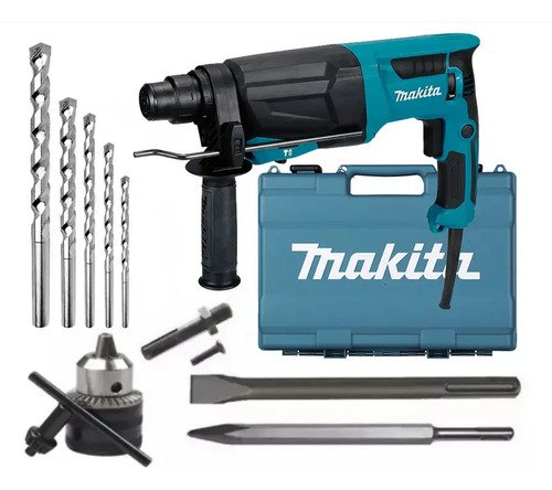 Martelete perfurador e rompedor sds plus makita hr2670 800w