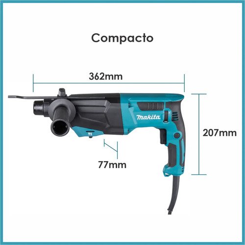 Martelete Perfurador E Rompedor Sds-plus Makita Hr2670 800w + Acessórios E Brocas Vídea
