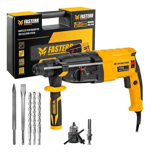 Martelete perfurador rompedor 820w fasterr com kit acessorio 1