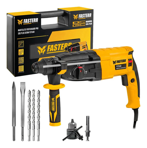 Martelete perfurador rompedor 820w fasterr com kit acessorio