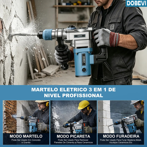 Martelete Rompedor Furadeira 2200w Sds Plus C/maleta Dobevi
