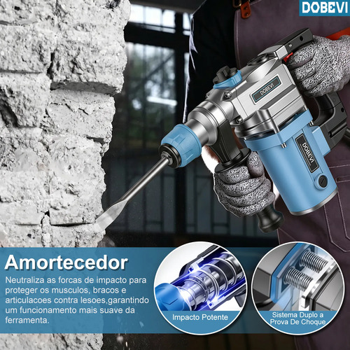 Martelete Rompedor Furadeira 2200w Sds Plus C/maleta Dobevi