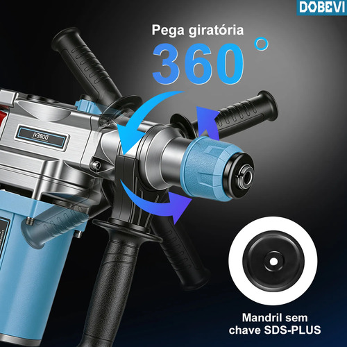 Martelete Rompedor Furadeira 2200w Sds Plus C/maleta Dobevi