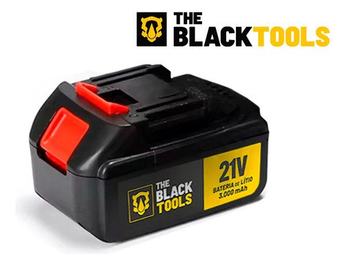 Martelete Rompedor Rotativo De Impacto A Bateria 21V 1400 Rpm 4800 Ipm Cor Amarelo The Black Tools