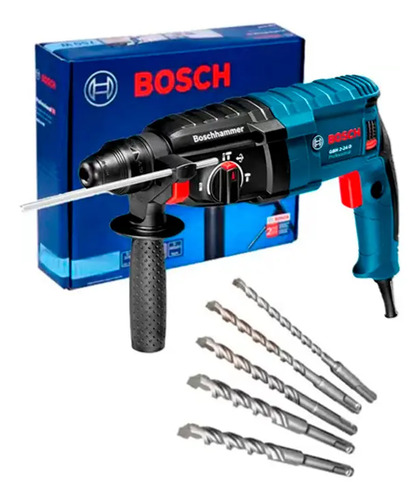 Martelete rotativo rompedor sds bosch gbh 2 24 d kit cor azu
