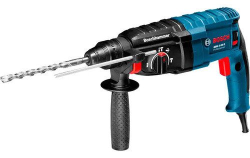 Martelete Rotativo Rompedor Sds Bosch Gbh 2-24 D Kit Cor Azul