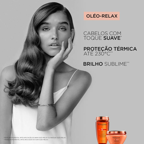 Máscara Capilar de Hidratação Intensa Anti-Frizz com Proteção Térmica até 230ºC para Cabelos Secos e Indisciplinados, Discipline Oléo-Relax, Kérastase 200ml