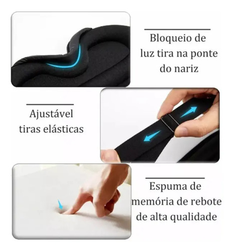 Mascara De Dormir Tapa Olho 3d Blackout Super Confortável