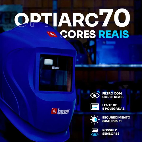 Máscara De Solda Automática Tonalidade 11 - Optiarc70 Boxer