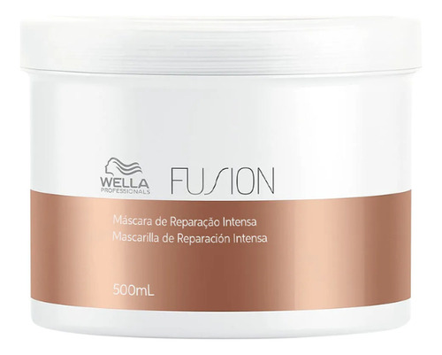Mascara wella fusion reconstrutora 500ml cabelo forte e revi