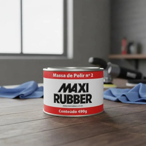 Massa De Polir Nº 2 Polimento Automotivo Maxi Rubber 490g