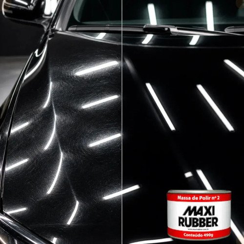 Massa De Polir Nº 2 Polimento Automotivo Maxi Rubber 490g