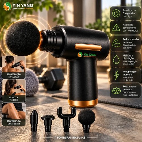 Massageador corporal pistola pescoco aquecimento eletrico ma