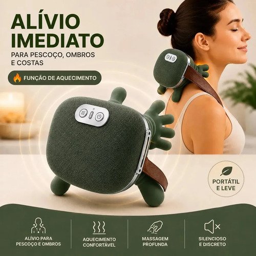 Massageador maozinha pescoco eletrico com aquecimento ombros