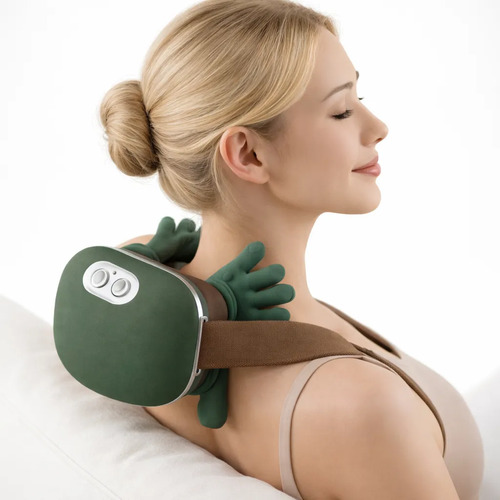 Massageador pescoco ombro maozinha 3d aquecimento eletrico
