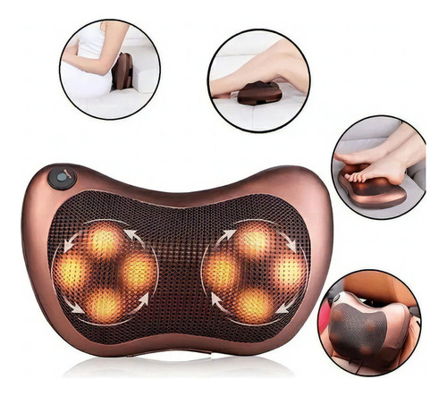 Massageador travesseiro eletrico corporal pescoco lombar