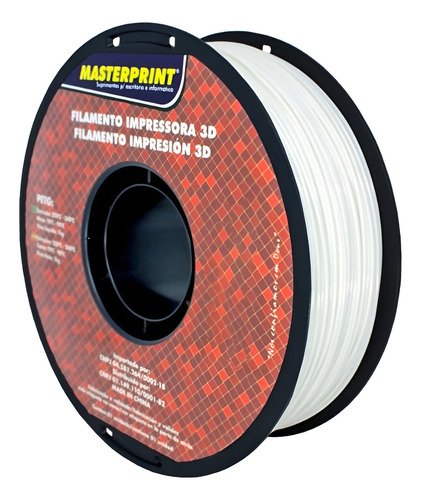 Masterprint petg branco 3d 1kg