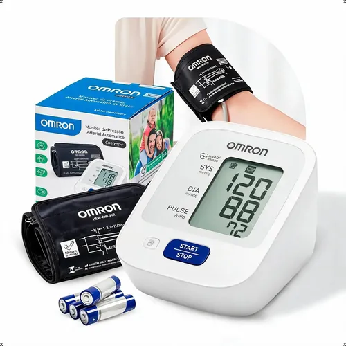 Medidor de pressao arterial digital omron hem 7122 c pilhas