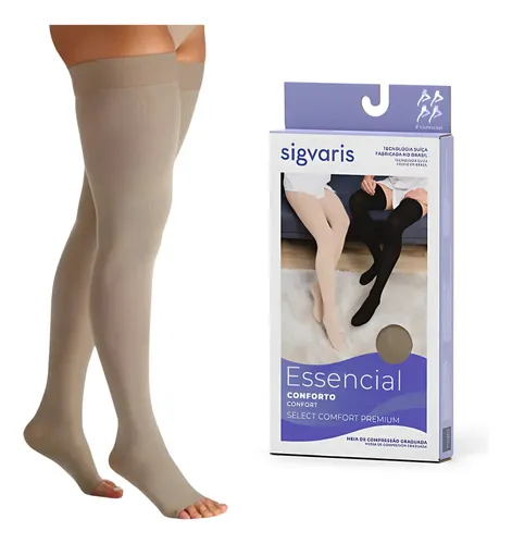 Meia de compressao 78 coxa sigvaris select confort premium