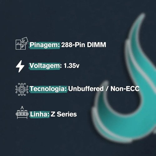 Memória Ram 8gb Ddr4 | Rise Mode | 3200mhz | Z Series Preto