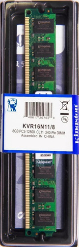 Memoria ram kingston 8gb ddr3 pc3 12800 kvr16n118 pc
