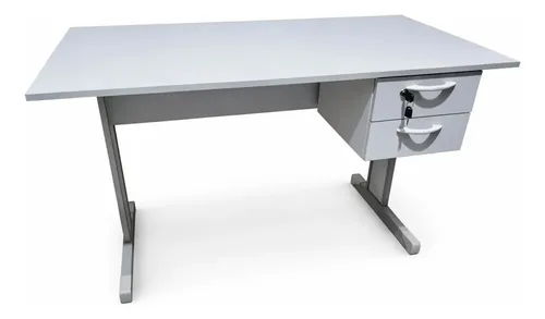 Mesa de escritorio dec moveis 120x60 2 gavetas 1 com chave