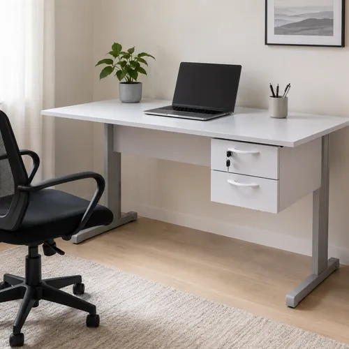 Mesa De Escritório Dec Móveis 120x60 2 Gavetas (1 Com Chave)