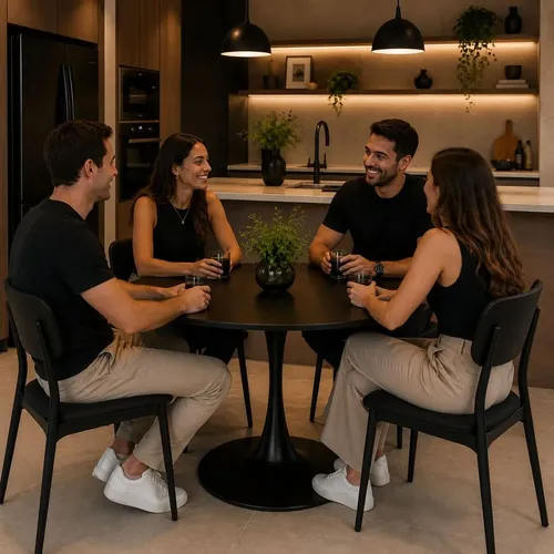 Mesa De Jantar Saarinen Tulipa Redonda