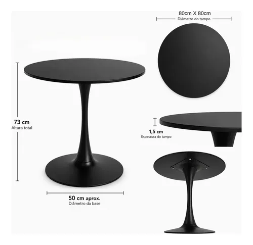 Mesa De Jantar Saarinen Tulipa Redonda