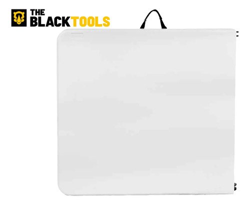 Mesa Dobrável Vira Maleta Com Alça Portátil 1.80m Para Camping Pesca Jardim Área Externa Tft1800 The Black Tools