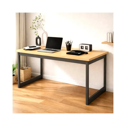 Mesa escritorio industrial 150x60 estrutura ferro reforcado