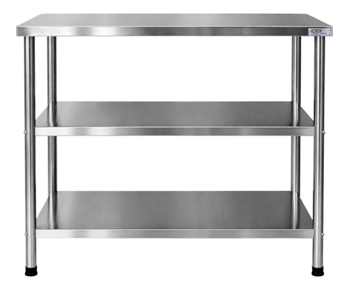 Mesa inox 090x050 2p bancada manipulacao cozinha indutrial