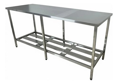 Mesa Inox Industrial Nortinox 190cm X 70cm X 90cm