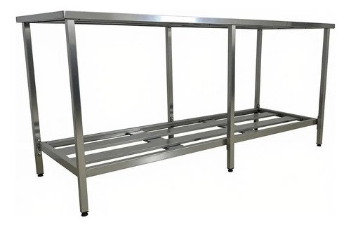 Mesa Inox Industrial Nortinox 190cm X 70cm X 90cm