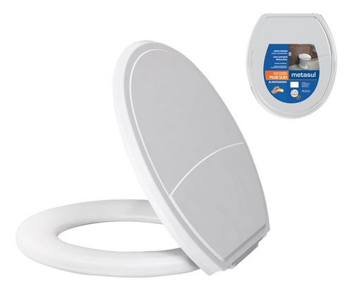 Metasul assento sanitario almofadado basico oval universal s