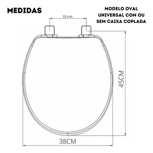 Metasul Assento Sanitário Almofadado Basico Oval Universal Slim Off Cor Branco