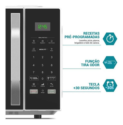 Micro-ondas 33l Philco Teclas Fáceis Limpa Fácil 1400w Pm36 220V