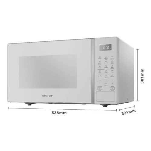 Micro-ondas Brastemp 32L Branco com Menu Gourmet - BMS46AB