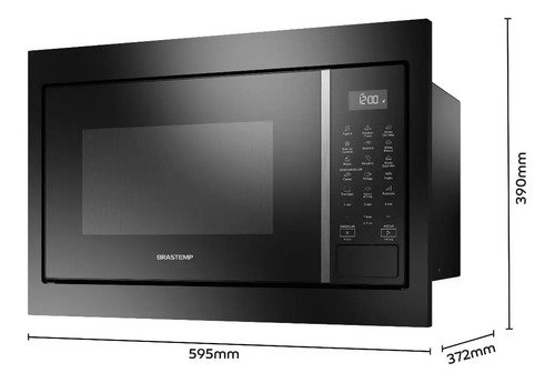 Micro-ondas Brastemp de Embutir 32L Preto - BM146AE