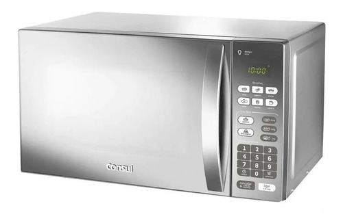 Micro-ondas CM020BF 20 Litros Espelhado com Função Descongelar Cor Cinza e Inox Consul