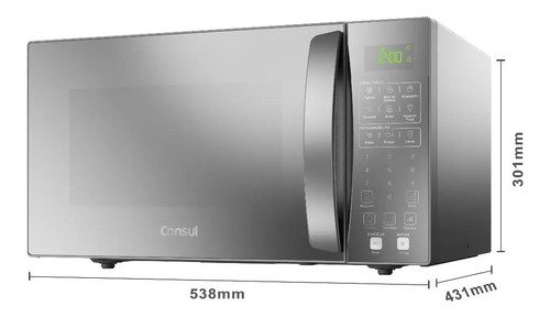Micro-ondas Consul 32L Prata com Menu Fácil - CMS46AR
