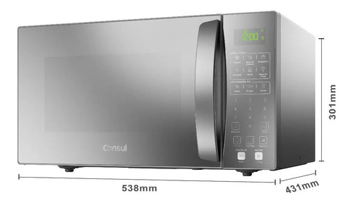 Micro-ondas Consul 32L Prata com Menu Fácil - CMS46AR