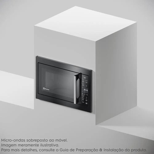Micro-ondas de Embutir Electrolux 34L Preto Experience com Descongelamento Assistido ME3BP