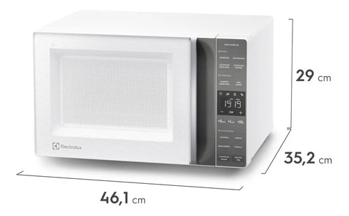 Micro-ondas Electrolux 23L Branco Efficient com Descongelamento Assistido ME23B