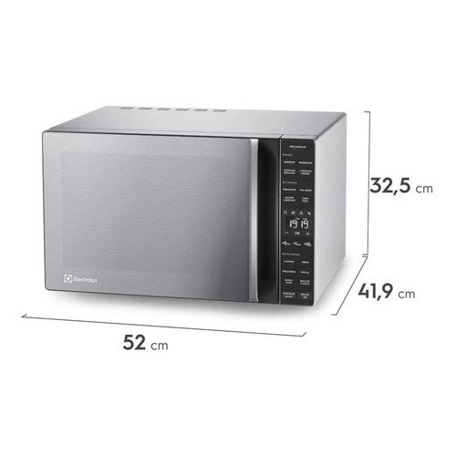 Micro-ondas Electrolux 36L cor Inox Efficient com Descongelamento Assistido ME36S