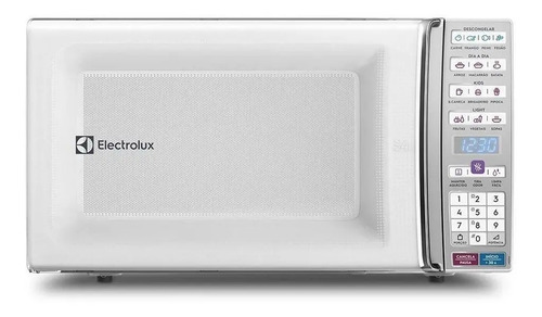 Micro ondas electrolux de bancada branco com funcao tira odo