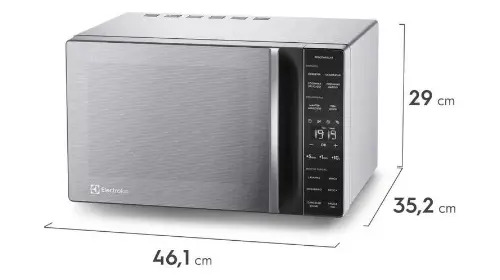 Micro-ondas ME23S 23L Efficient Com Descongelamento Assistido Cor Inox Electrolux