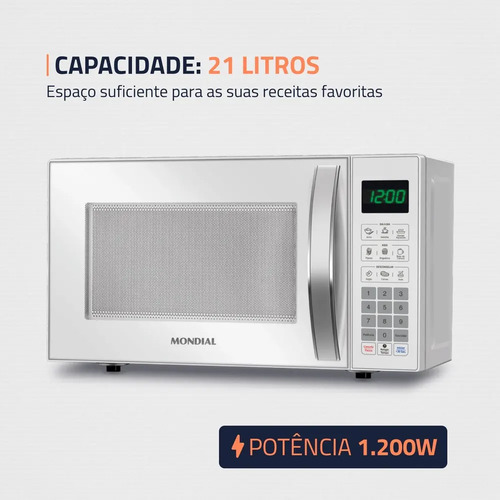 Micro-ondas MO-01-21-W 1200W Mondial