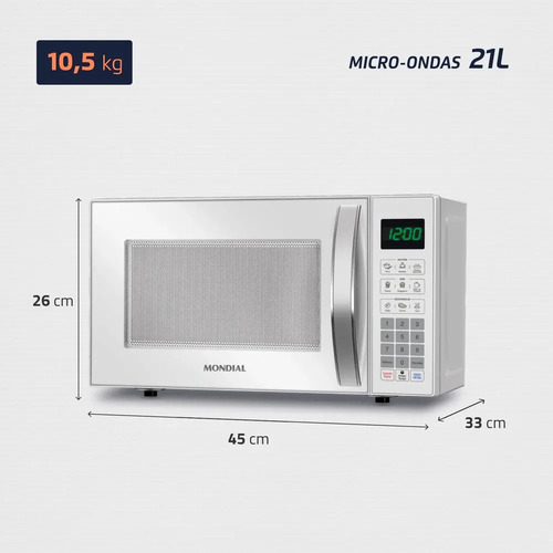 Micro-ondas MO-01-21-W 1200W Mondial