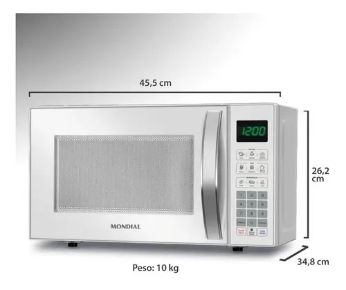 Micro-ondas Mo-01-21-w 21 Litros 1200w Branco Mondial